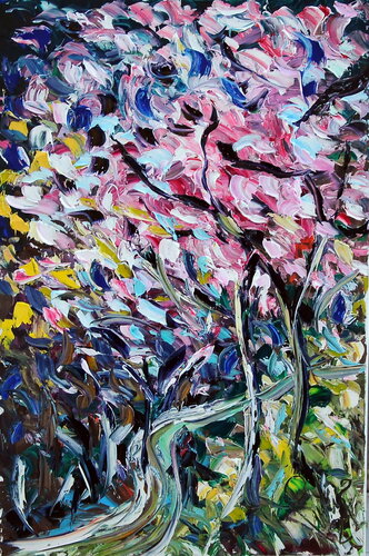 sotto i ciliegi van Antonino Puliafico, Schilderij te koop op Singulart