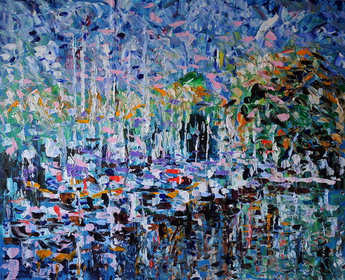 riflessi di lago di Antonino Puliafico, Pittura in vendita su Singulart