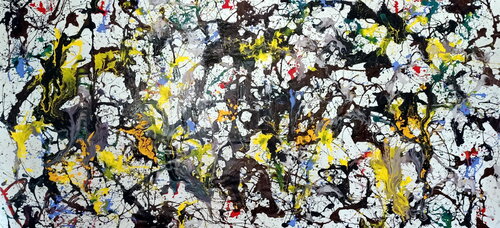 Radici di liquirizia smalto su tela 140x280cm van Antonino Puliafico, Schilderij te koop op Singulart