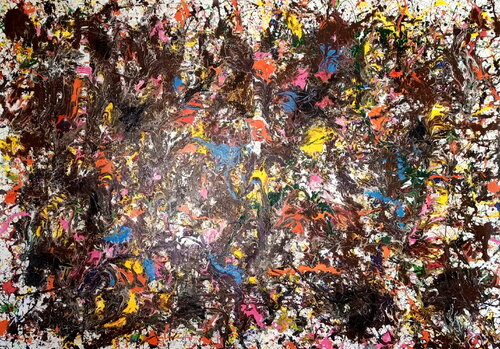 cioccolato smalto su tela 200x280cm 2021 van Antonino Puliafico, Schilderij te koop op Singulart