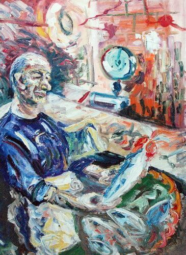 Banco del Pesce van Antonino Puliafico, Schilderij te koop op Singulart