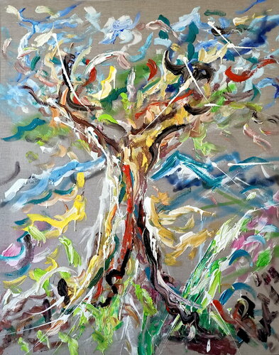 Radici in fiore di Antonino Puliafico, Pittura in vendita su Singulart