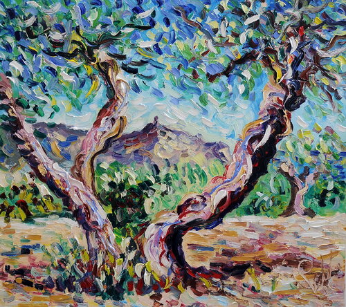 La coppia di ulivi di Antonino Puliafico, Pittura in vendita su Singulart