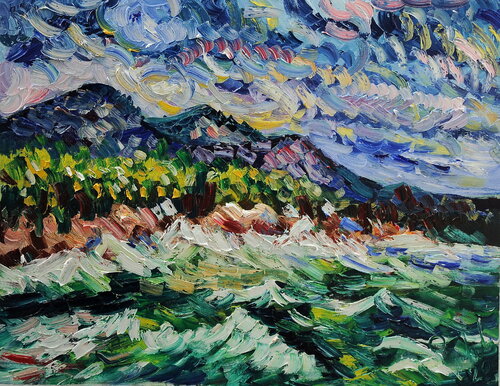 Mare Smeraldo van Antonino Puliafico, Schilderij te koop op Singulart