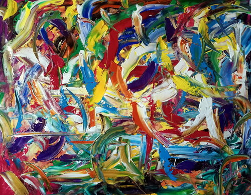 Crem caramel 2 acrilico su tela 130x100cm 2022 van Antonino Puliafico, Schilderij te koop op Singulart