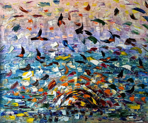 Ali al crepuscolo by Antonino Puliafico, Painting for Sale on Singulart