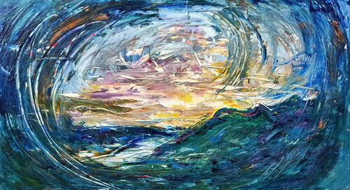 improvvisamente un'onda mi travolge di Antonino Puliafico, Pittura in vendita su Singulart