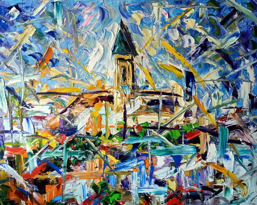 Colori di Borgo di Antonino Puliafico, Pittura in vendita su Singulart