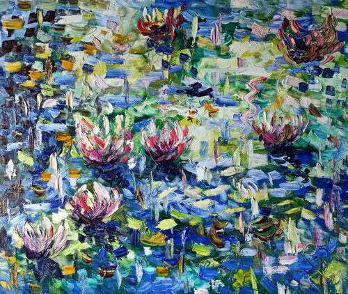 Ninfee Galleggianti van Antonino Puliafico, Schilderij te koop op Singulart
