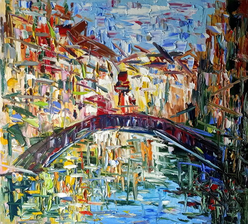 Impressioni in venezia van Antonino Puliafico, Schilderij te koop op Singulart