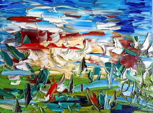Calma azzura van Antonino Puliafico, Schilderij te koop op Singulart