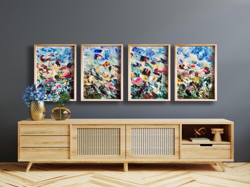 4 fiori con resina van Antonino Puliafico, Schilderij te koop op Singulart