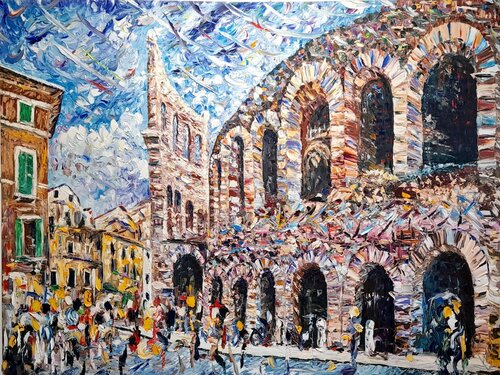 Lumen in Saecula Veronae van Antonino Puliafico, Schilderij te koop op Singulart