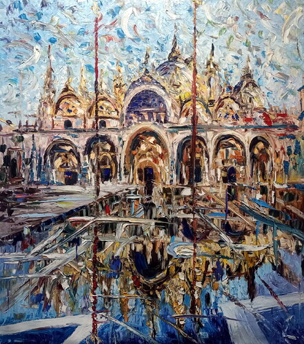 Riflessi Dorati su San Marco van Antonino Puliafico, Schilderij te koop op Singulart