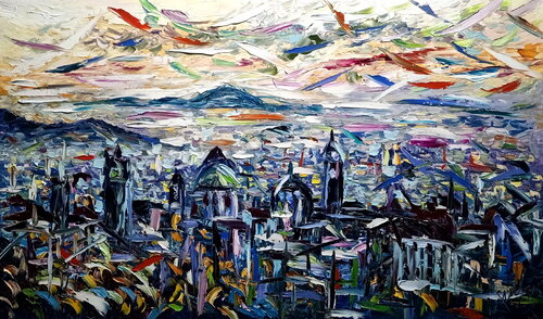 Bergamo Alta van Antonino Puliafico, Schilderij te koop op Singulart