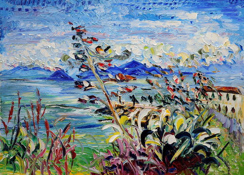 Agave e cielo blu di Antonino Puliafico, Pittura in vendita su Singulart