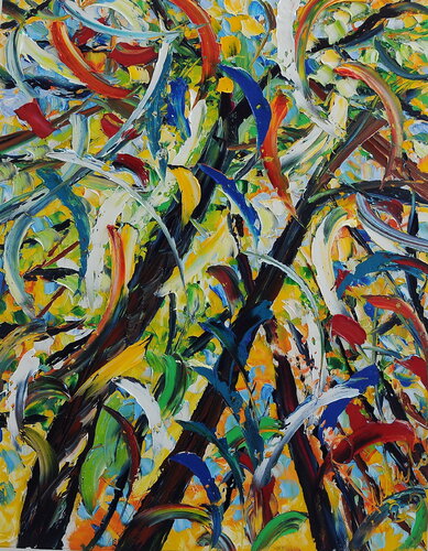 Forest with butterfly van Antonino Puliafico, Schilderij te koop op Singulart