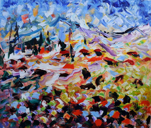 Riflessi nel prato van Antonino Puliafico, Schilderij te koop op Singulart