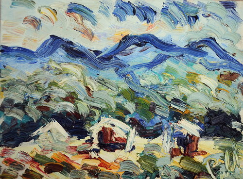 tre case di Antonino Puliafico, Pittura in vendita su Singulart