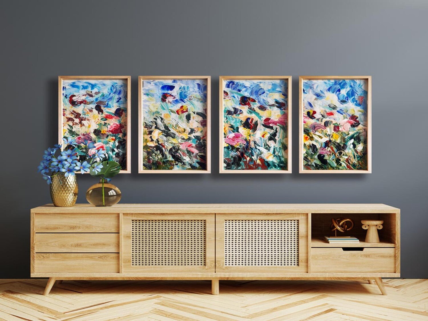 4 fiori con resina Antonino Puliafico