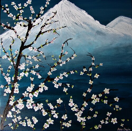 Japanese blossom. / Lowered price ! di Ans Duin, Pittura in vendita su Singulart
