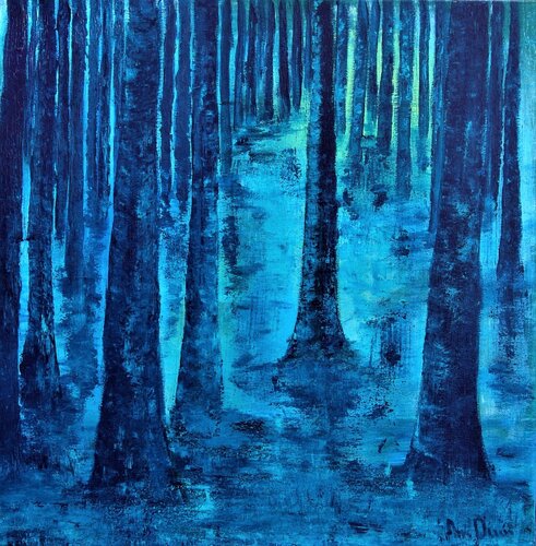 Blue Forest von Ans Duin, Malerei kaufen auf Singulart