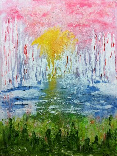 Ships t the lake.... by Ans Duin, 회화 for Sale on Singulart