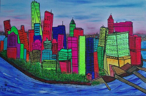 New York, Manhattan. by Ans Duin, Painting for Sale on Singulart