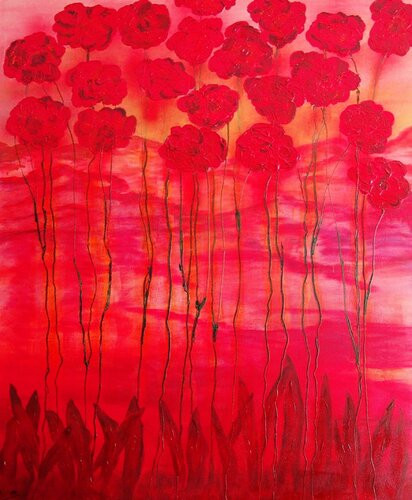 Flower Power! by Ans Duin, Painting for Sale on Singulart