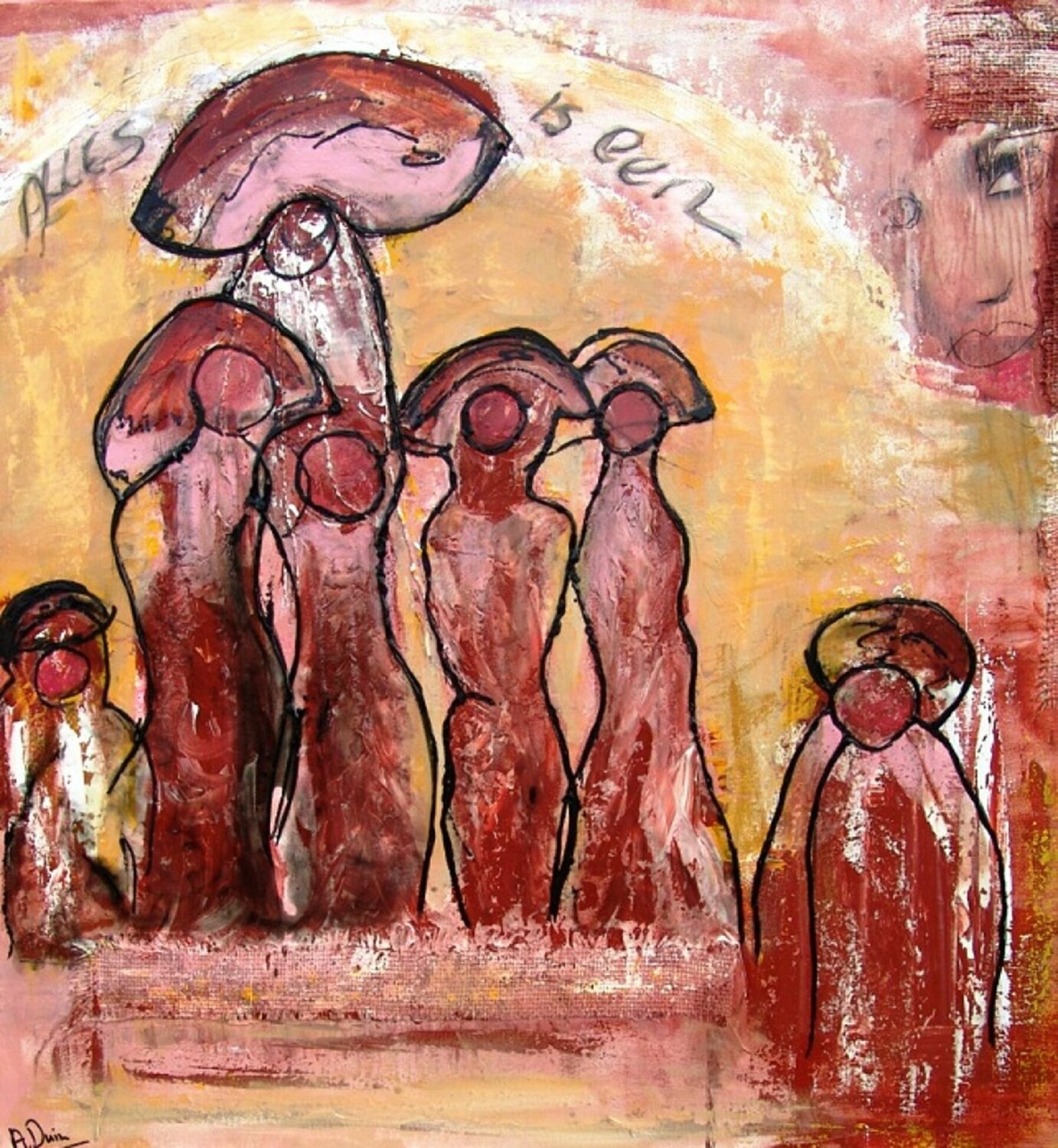 Catwalk /Together we are one ! Lowered price ! Ans Duin Peinture originale à vendre