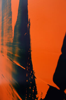 Dark blue on orange [Abstract N°2685] Koen Lybaert