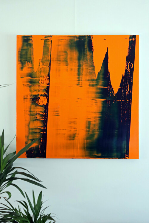 Dark blue on orange [Abstract N°2685] Koen Lybaert