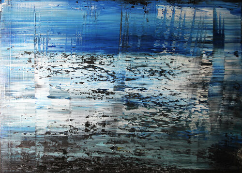 Coldwater Lake, Washington [Abstract N° 1793] by Koen Lybaert, 회화 for Sale on Singulart