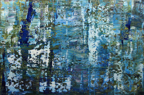 Loch Morar [Abstract N° 1908] par Koen Lybaert, Peinture en vente sur Singulart