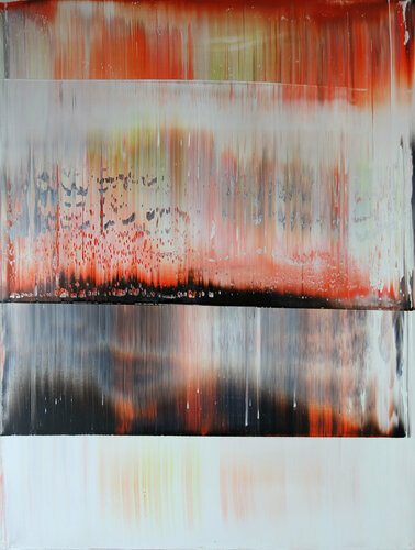 Red-orange II [Abstract N°2182] par Koen Lybaert, Peinture en vente sur Singulart