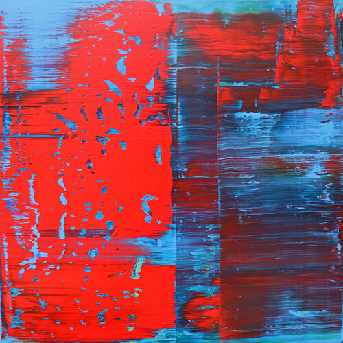 Collapsed in red [Abstract N°2798] par Koen Lybaert, Peinture en vente sur Singulart