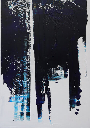 Almost blue [Abstract N°2856] par Koen Lybaert, Peinture en vente sur Singulart