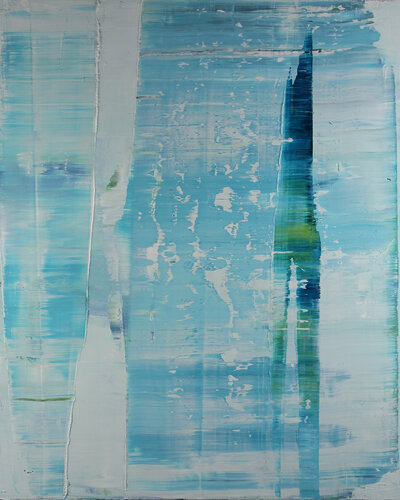 Santa Rosa Island [Abstract N° 1913 di Koen Lybaert, Pittura in vendita su Singulart