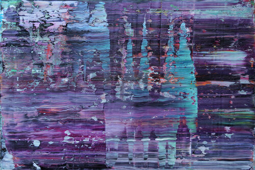 abstract N° 1384 [Santa Monica, California, at twilight] van Koen Lybaert, Schilderij te koop op Singulart