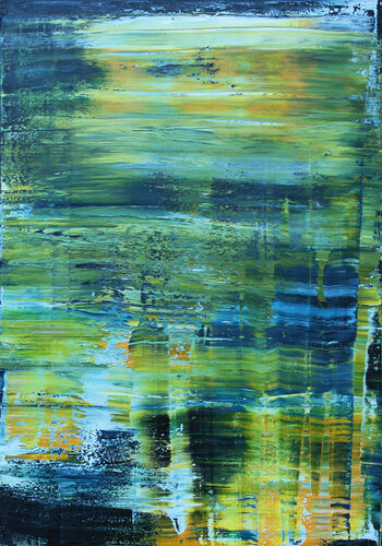 Winter moonlight [abstract N°1416] van Koen Lybaert, Schilderij te koop op Singulart