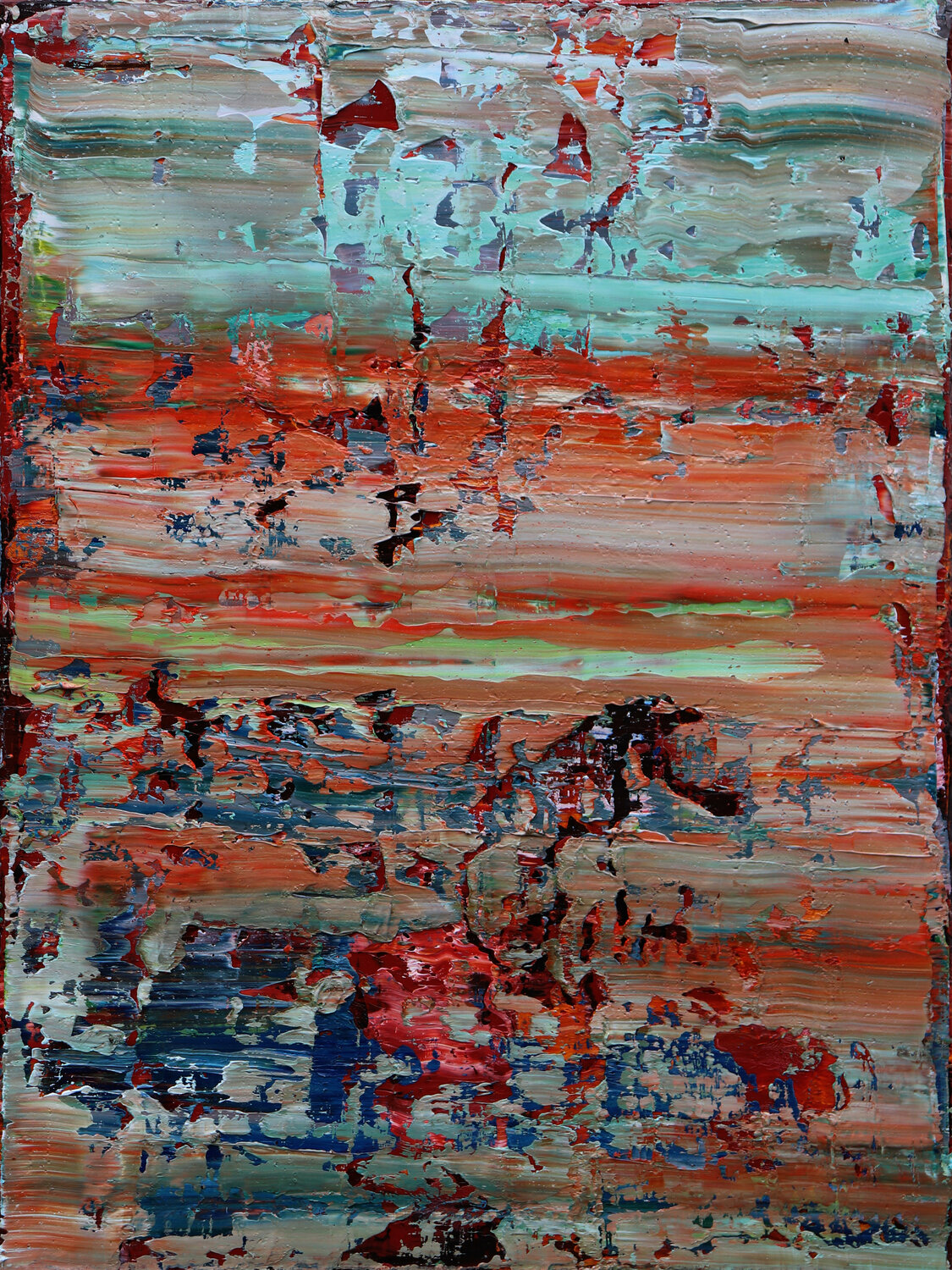 Porto Covo Beach [Abstract N°2557] Koen Lybaert Originalgemälde zu verkaufen
