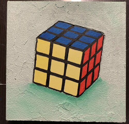 IL CUBO DI RUBIK von Roberto Re, Malerei kaufen auf Singulart