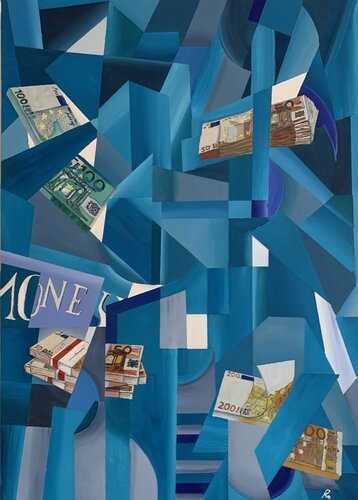 MONEY FOR NOTHING by Roberto Re, Painting for Sale on Singulart