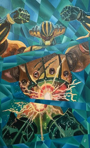 JEEG ROBOT D'ACCIAIO by Roberto Re, Painting for Sale on Singulart