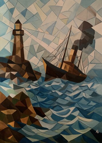 IN BALIA DELLE ONDE by Roberto Re, Painting for Sale on Singulart