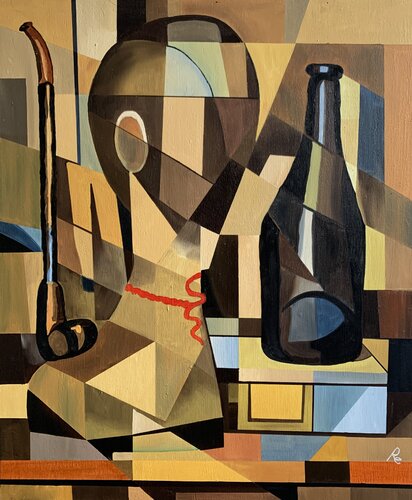 MORANDI 5 (nastro rosso) van Roberto Re, Schilderij te koop op Singulart