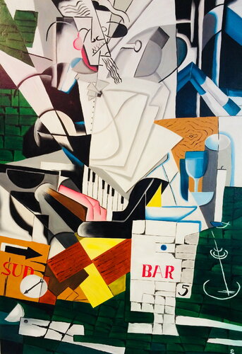 PIANO BAR van Roberto Re, Schilderij te koop op Singulart
