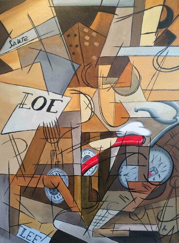 IL MIO TRICICLO ROSSO van Roberto Re, Schilderij te koop op Singulart