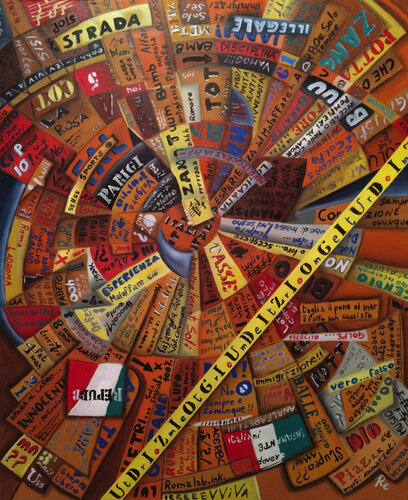 METRO DI GIUDIZIO van Roberto Re, Schilderij te koop op Singulart