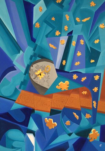 LA CHIAVE DEL FUTURO van Roberto Re, Schilderij te koop op Singulart